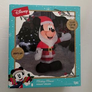 Disney Gemmy Mickey Mouse Santa Christmas 3.5ft Inflatable Blow-Up Yard Outdoor